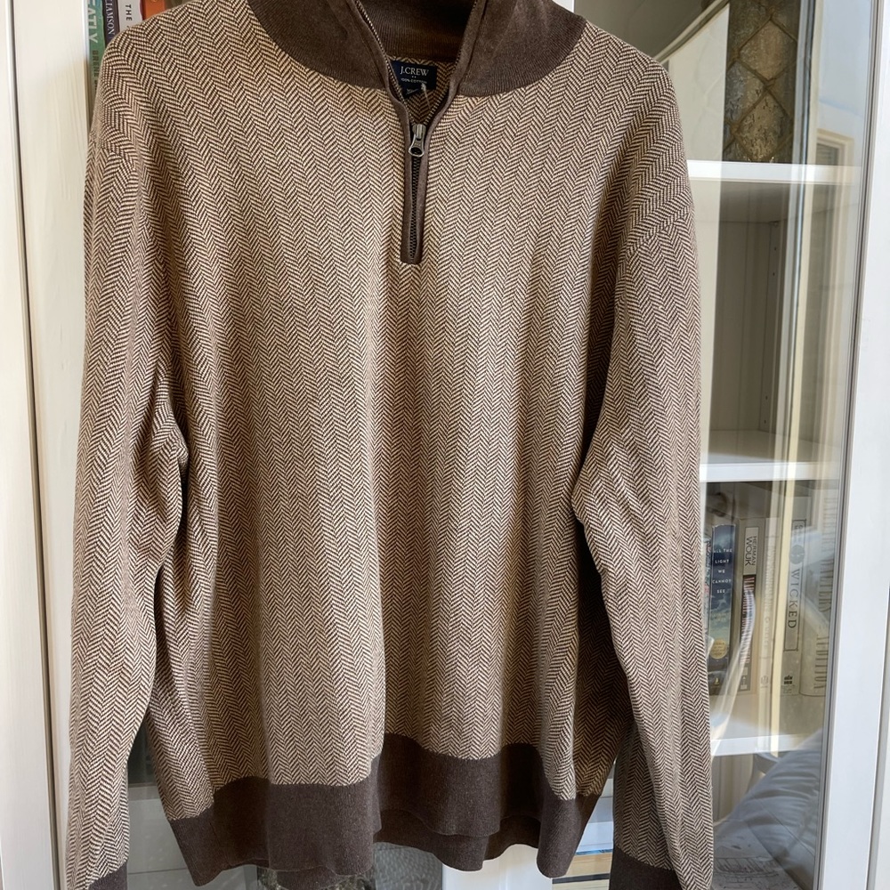 Brown J.Crew men’s sweater pullover - NWT